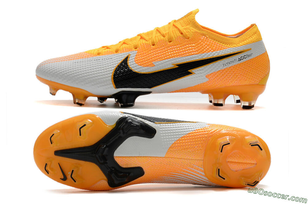 Nike Air Zoom Mercurial Vapor 13 Elite FG Firm Ground Soccer Cleats - Orange/White/Black 0
