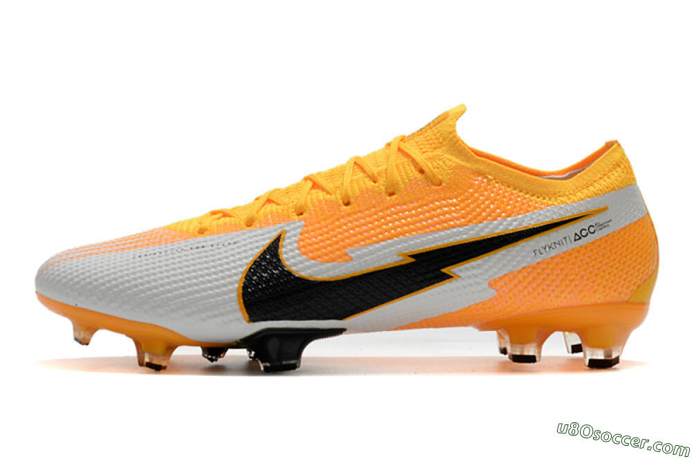 Nike Air Zoom Mercurial Vapor 13 Elite FG Firm Ground Soccer Cleats - Orange/White/Black 2