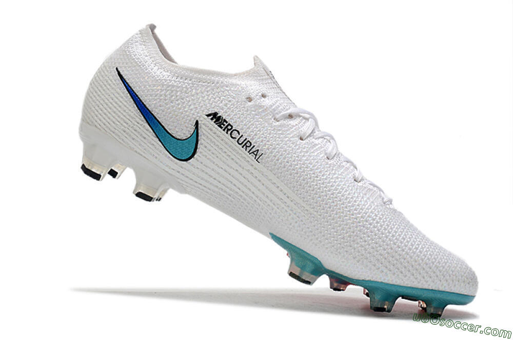 Nike Air Zoom Mercurial Vapor 13 Elite FG Firm Ground Soccer Cleats - White/Red/Blue 7