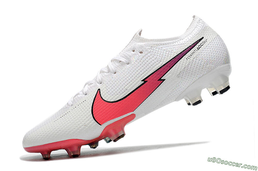 Nike Air Zoom Mercurial Vapor 13 Elite FG Firm Ground Soccer Cleats - White/Red/Blue 8