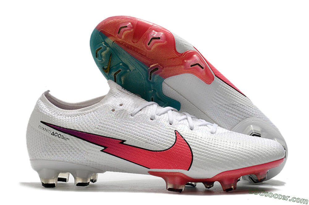 Nike Air Zoom Mercurial Vapor 13 Elite FG Firm Ground Soccer Cleats - White/Red/Blue 1