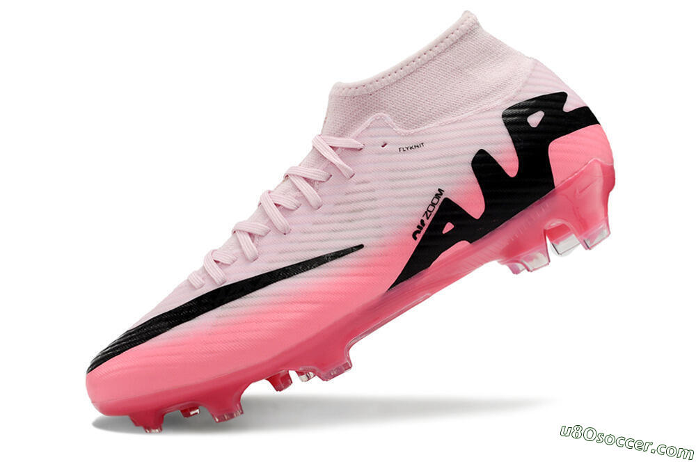 Nike Air Zoom Mercurial Superfly 9 Academy FG Firm Ground Soccer Cleats - Pink/Black 5