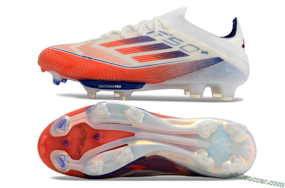 Adidas F50 Adizero FG Firm Ground Soccer Cleats - Red/Blue/White 0