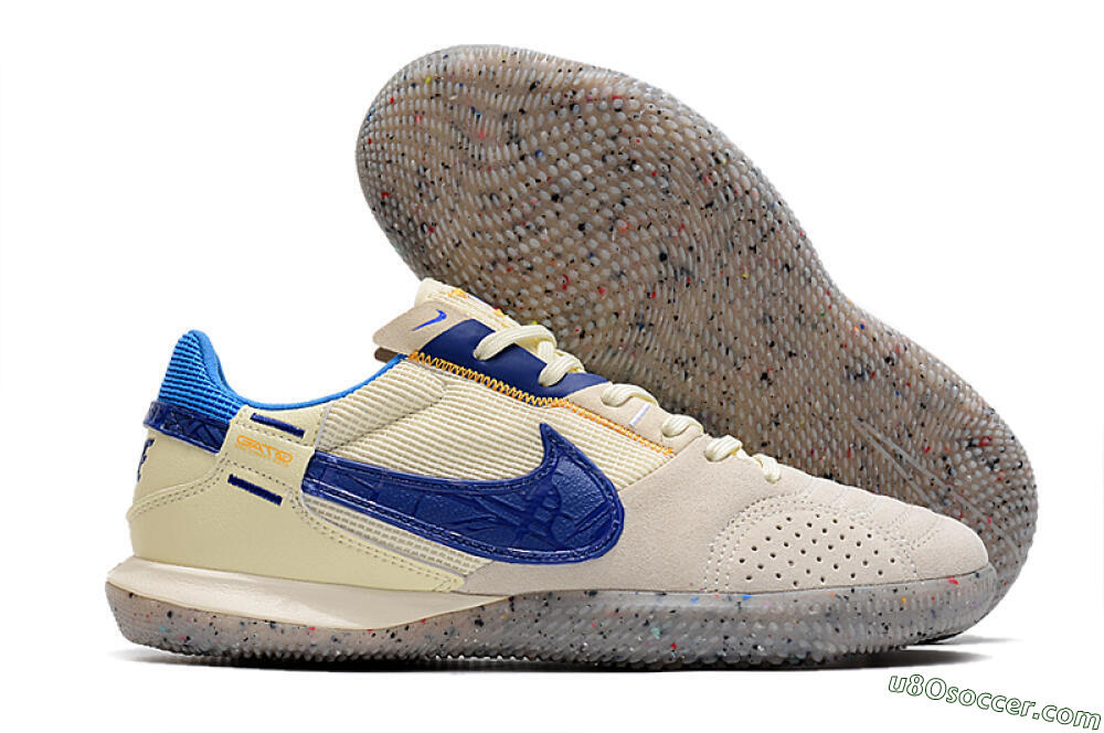 Nike Street Gato IC Indoor & Futsal Soccer Shoes - Grey/Blue/Yellow 1