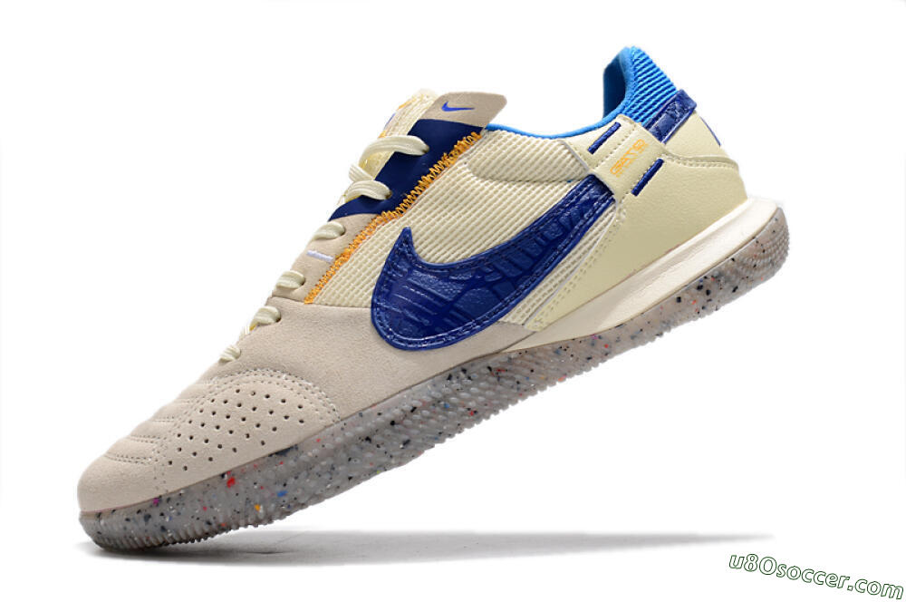 Nike Street Gato IC Indoor & Futsal Soccer Shoes - Grey/Blue/Yellow 5