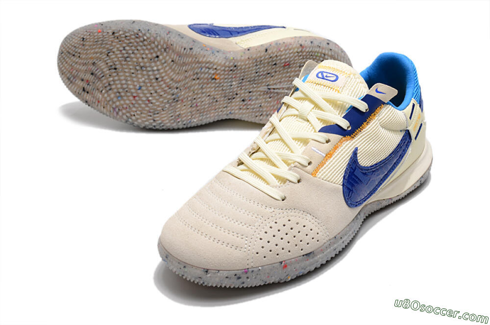 Nike Street Gato IC Indoor & Futsal Soccer Shoes - Grey/Blue/Yellow 3