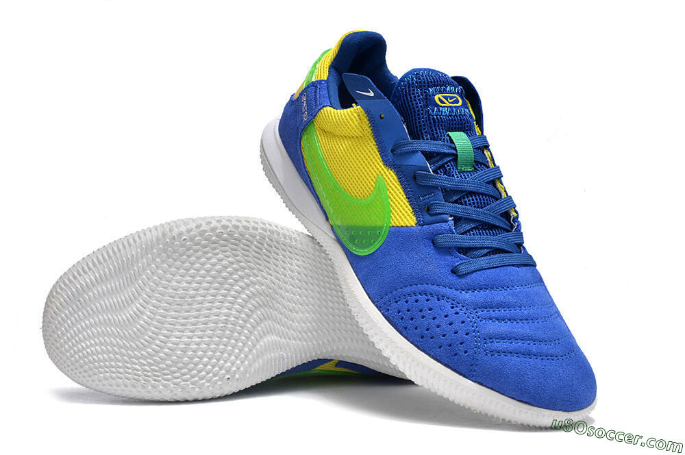 Nike Street Gato IC Indoor & Futsal Soccer Shoes - Blue/Yellow/White 3