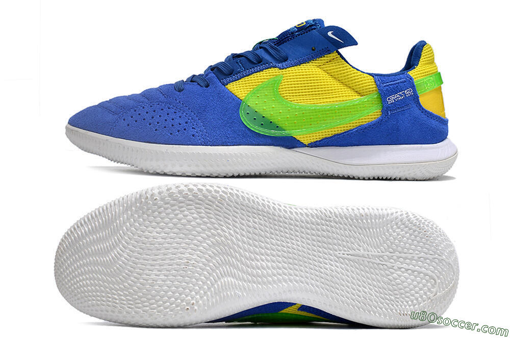 Nike Street Gato IC Indoor & Futsal Soccer Shoes - Blue/Yellow/White 0