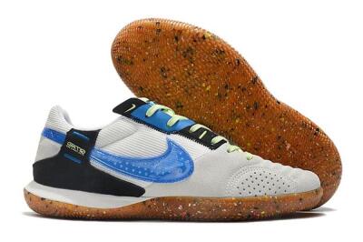 Nike Street Gato IC Indoor & Futsal Soccer Shoes - Grey/White/Blue