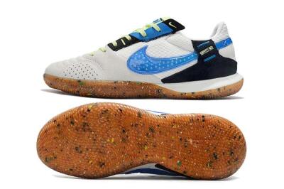 Nike Street Gato IC Indoor & Futsal Soccer Shoes - Grey/White/Blue