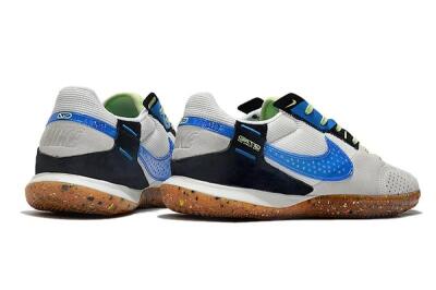 Nike Street Gato IC Indoor & Futsal Soccer Shoes - Grey/White/Blue