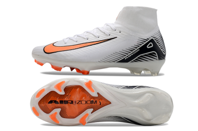 Nike Air Zoom Mercurial Superfly 10 Elite FG Firm Ground Soccer Cleats - White/Orange/Black