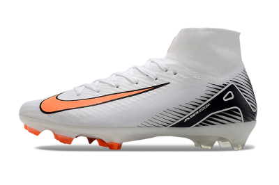 Nike Air Zoom Mercurial Superfly 10 Elite FG Firm Ground Soccer Cleats - White/Orange/Black
