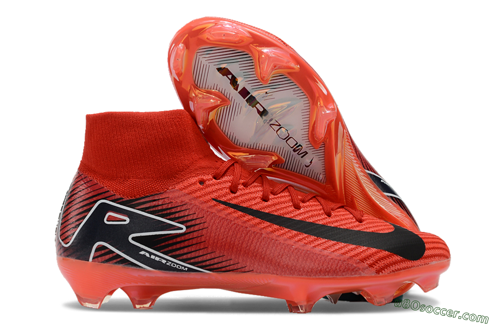 Nike Air Zoom Mercurial Superfly 10 Elite FG Firm Ground Soccer Cleats - Red/Black/White 1