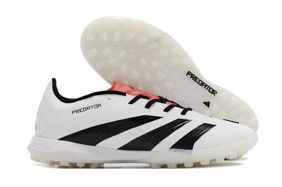 Adidas Predator 24 Elite TF Artificial Turf Soccer Shoes - White/Black/Red