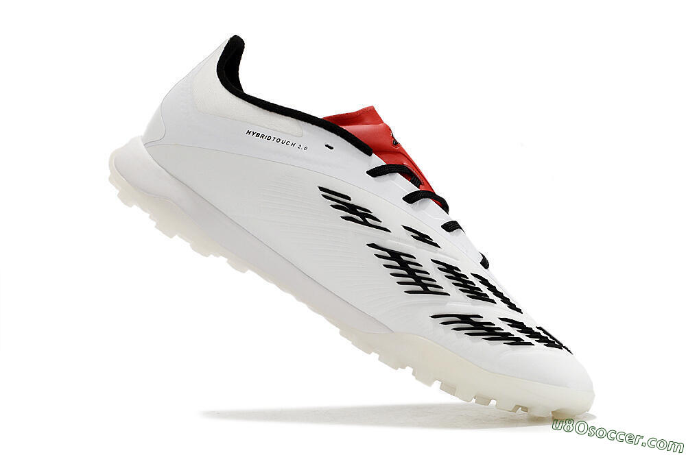 Adidas Predator 24 Elite TF Artificial Turf Soccer Shoes - White/Black/Red 4