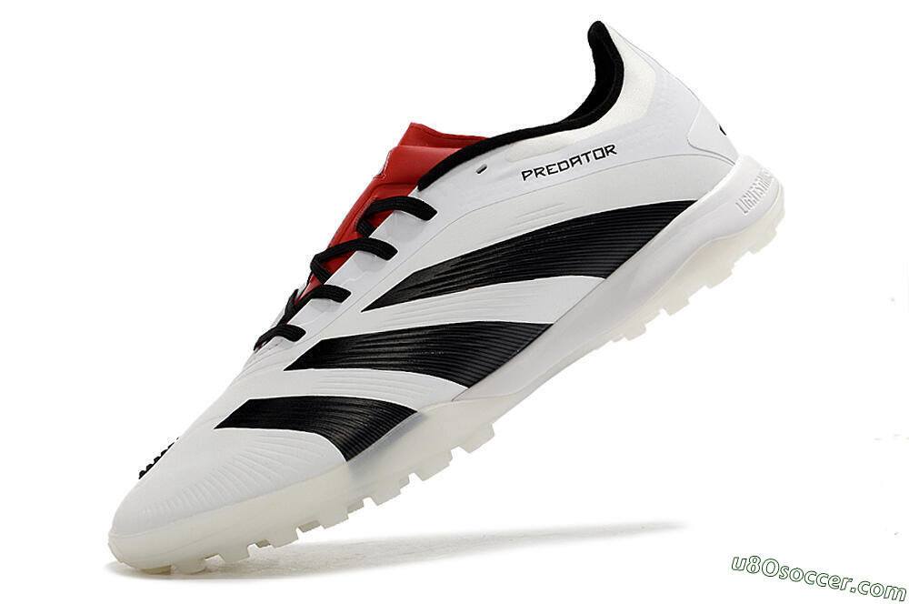 Adidas Predator 24 Elite TF Artificial Turf Soccer Shoes - White/Black/Red 5