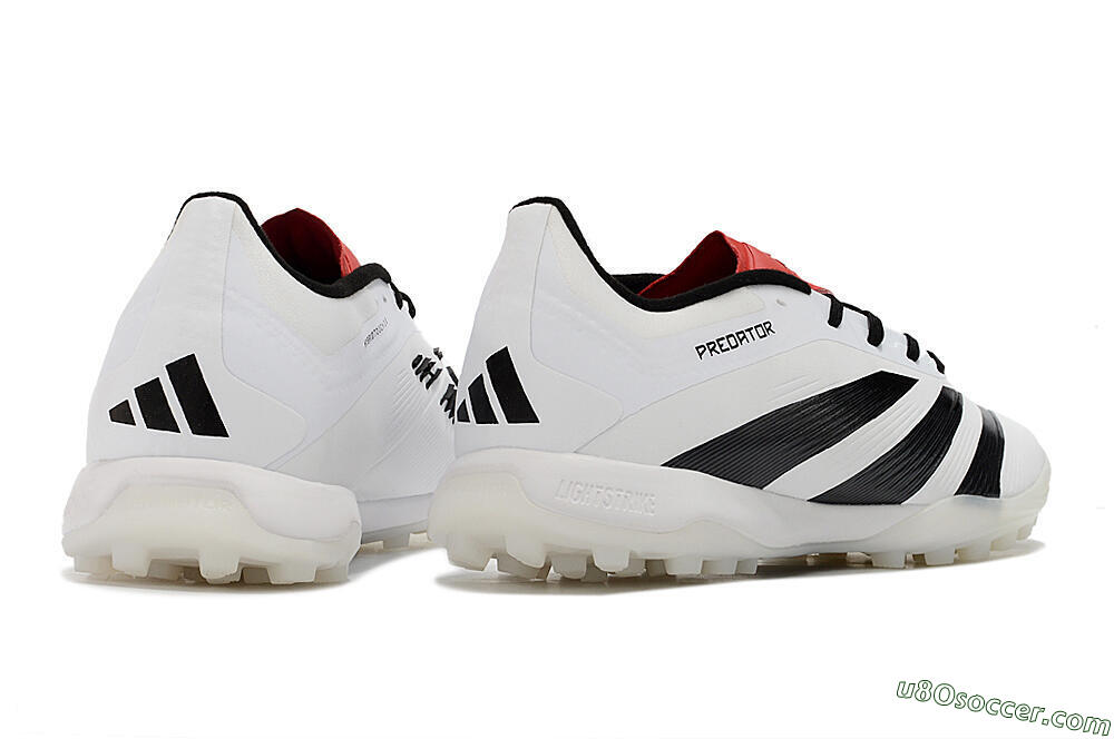 Adidas Predator 24 Elite TF Artificial Turf Soccer Shoes - White/Black/Red 6