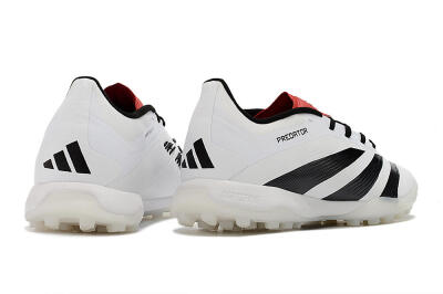 Adidas Predator 24 Elite TF Artificial Turf Soccer Shoes - White/Black/Red