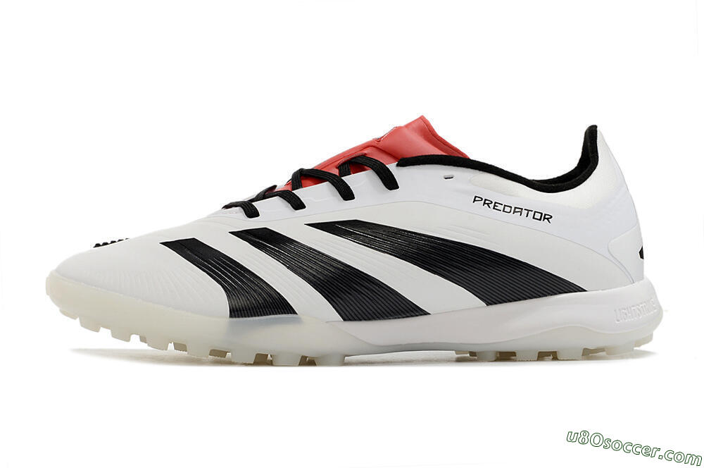 Adidas Predator 24 Elite TF Artificial Turf Soccer Shoes - White/Black/Red 2