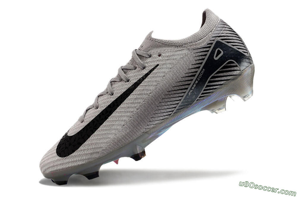 Nike Air Zoom Mercurial Vapor 16 Elite FG Firm Ground Soccer Cleats - Grey/Black/Gold 5