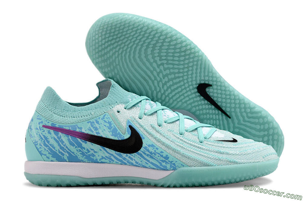Nike Phantom GX 2 Elite IC Indoor & Futsal Soccer Shoes - Jade/Black/Purple 1