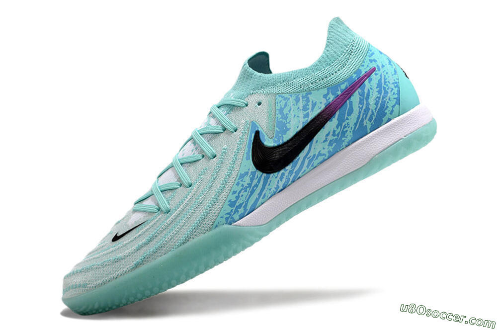 Nike Phantom GX 2 Elite IC Indoor & Futsal Soccer Shoes - Jade/Black/Purple 5