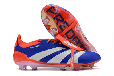 Adidas Predator Elite Foldover Tongue FG Firm Ground Soccer Cleats - Blue/White/Red