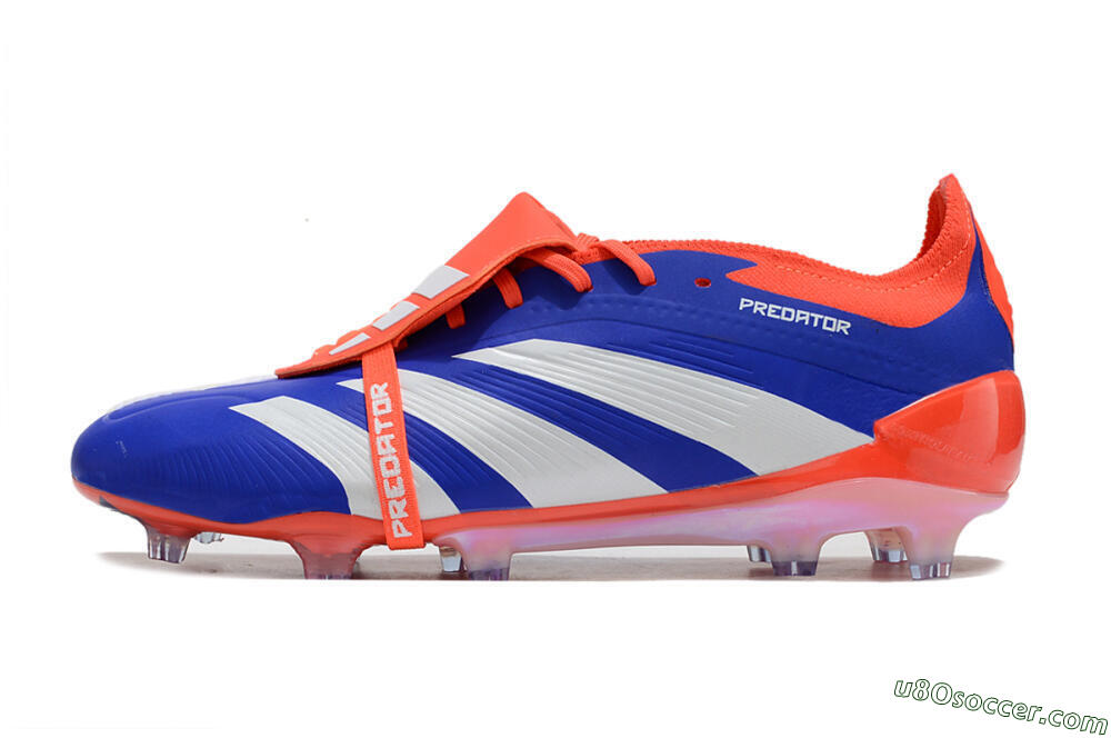 Adidas Predator Elite Foldover Tongue FG Firm Ground Soccer Cleats - Blue/White/Red 2