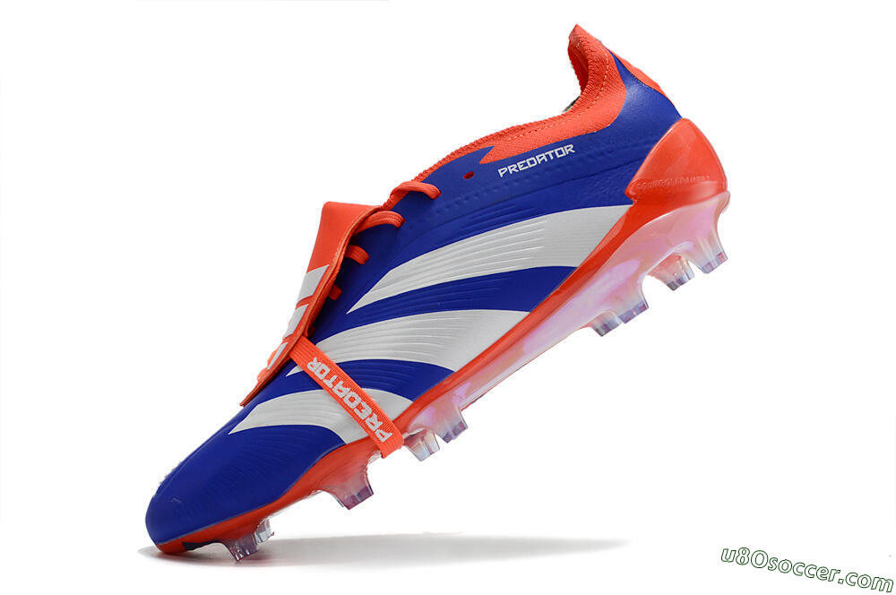 Adidas Predator Elite Foldover Tongue FG Firm Ground Soccer Cleats - Blue/White/Red 5