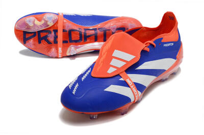 Adidas Predator Elite Foldover Tongue FG Firm Ground Soccer Cleats - Blue/White/Red