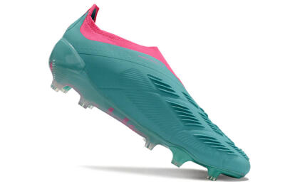 Adidas Predator+ 24 Elite Laceless FG Firm Ground Soccer Cleats - Jade/Pink/Purple