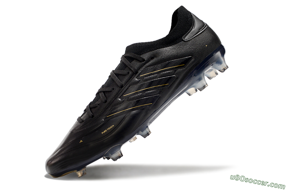 Adidas Copa Pure 2+ FG Firm Ground Soccer Cleats - Black/Gold/Blue 5