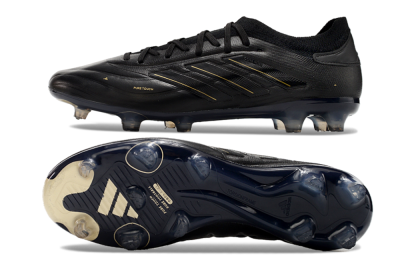 Adidas Copa Pure 2+ FG Firm Ground Soccer Cleats - Black/Gold/Blue