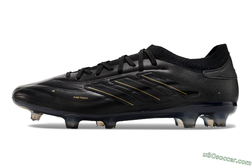 Adidas Copa Pure 2+ FG Firm Ground Soccer Cleats - Black/Gold/Blue 2