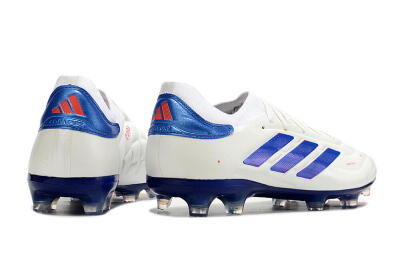 Adidas Copa Pure 2+ FG Firm Ground Soccer Cleats - White/Blue/Red