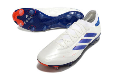 Adidas Copa Pure 2+ FG Firm Ground Soccer Cleats - White/Blue/Red