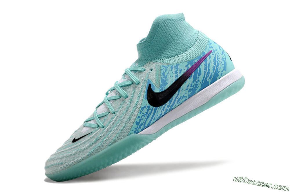 Nike Phantom Luna Elite NU IC Indoor & Futsal Soccer Shoes - Jade/Black/Purple 5