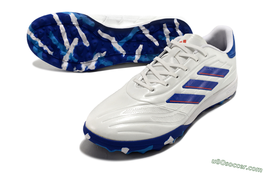 Adidas Copa Pure.3 TF Artificial Turf Soccer Shoes - White/Blue/Red 3