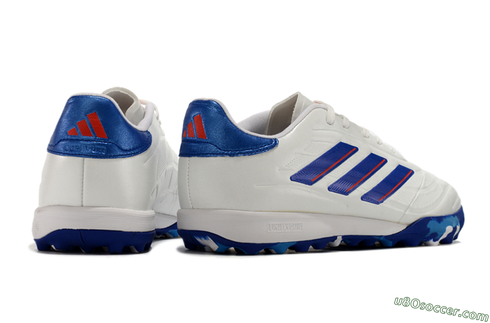 Adidas Copa Pure.3 TF Artificial Turf Soccer Shoes - White/Blue/Red 6