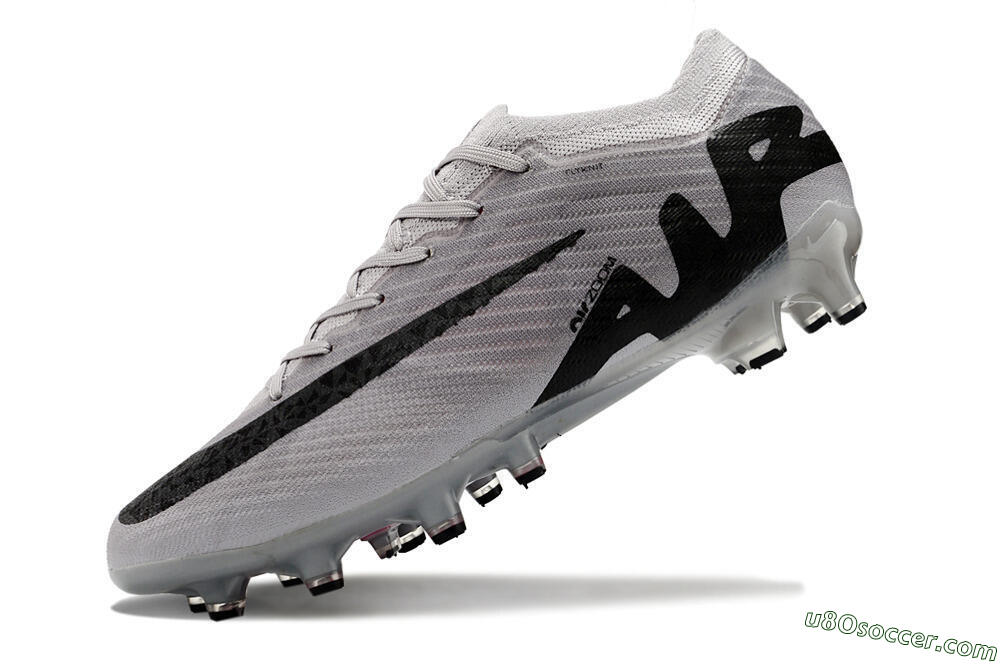 Nike Air Zoom Mercurial Vapor 15 Elite AG Artificial Grass Soccer Cleats - Grey/Black/Pink 5