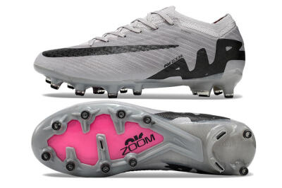 Nike Air Zoom Mercurial Vapor 15 Elite AG Artificial Grass Soccer Cleats - Grey/Black/Pink