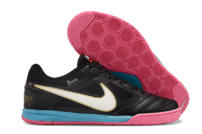 Supre x Nike SB Gato IC Indoor & Futsal Soccer Shoes - Black/White/Blue/Pink