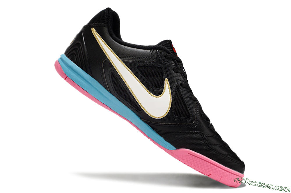 Supre x Nike SB Gato IC Indoor & Futsal Soccer Shoes - Black/White/Blue/Pink 4
