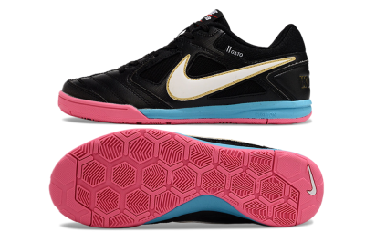 Supre x Nike SB Gato IC Indoor & Futsal Soccer Shoes - Black/White/Blue/Pink