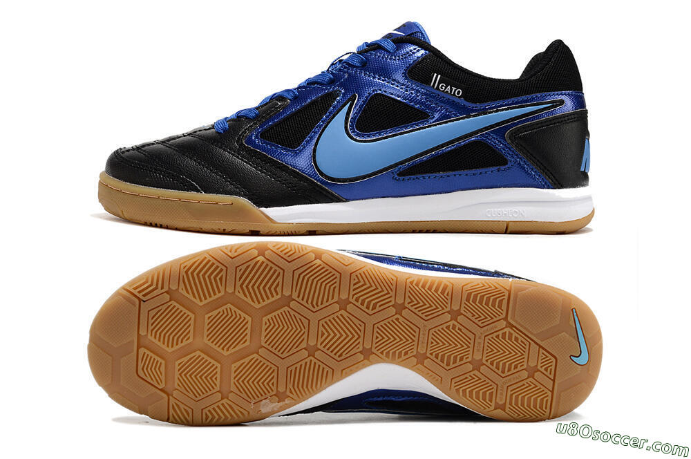Supre x Nike SB Gato IC Indoor & Futsal Soccer Shoes - Black/Blue/White 0