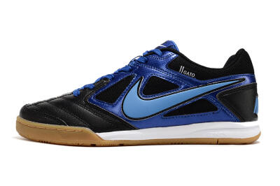 Supre x Nike SB Gato IC Indoor & Futsal Soccer Shoes - Black/Blue/White