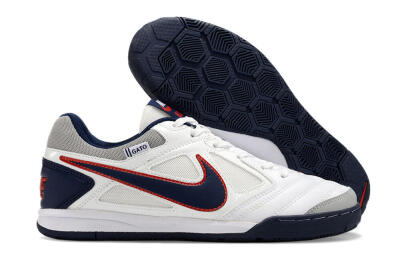 Supre x Nike SB Gato IC Indoor & Futsal Soccer Shoes - White/Black/Red/Blue