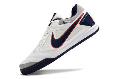 Supre x Nike SB Gato IC Indoor & Futsal Soccer Shoes - White/Black/Red/Blue