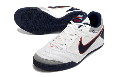 Supre x Nike SB Gato IC Indoor & Futsal Soccer Shoes - White/Black/Red/Blue